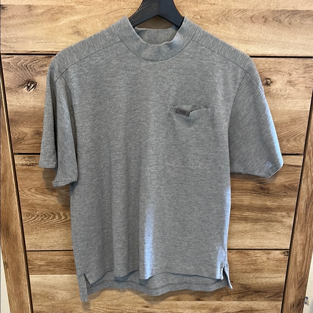 Figs Gray Short Sleeve Tee Relaxed Fit